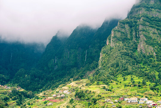 Misty mountains near Capella de Nossa Senhora de Fatima