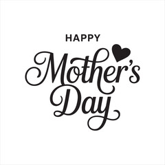 Happy mothers day greeting card design 
