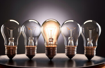 Gl&uuml;hbirnen in Reihe