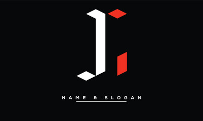 JG, GJ Abstract Letters Logo Monogram