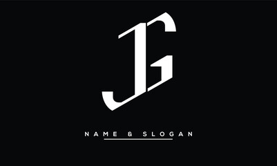 Obraz premium JG, GJ Abstract Letters Logo Monogram