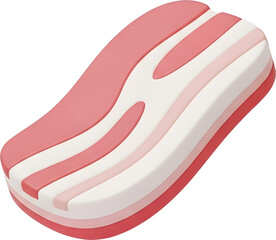  A minimalist 3D pork belly slice