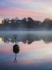 Bouy Still Lake Sunrise Front