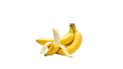 Fresh Yellow Bananas Showing Creamy Interior