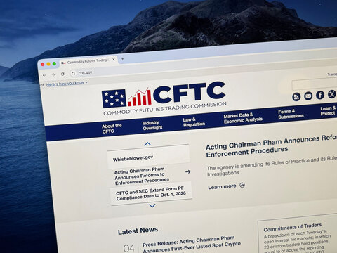Washington D.C., U.S. - December 7, 2025: Website of the Commodity Futures Trading Commission (CFTC).
