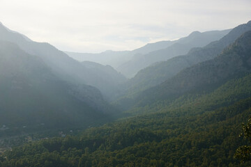 Fototapeta premium The view of Goynuk canyon from Ali mountain, Beldibi, Antalya region, Turkey 