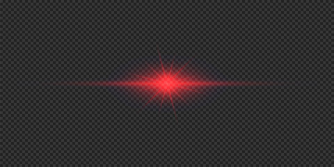 Red horizontal light effect of lens flares