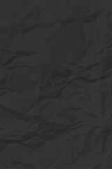 Black clean crumpled paper