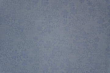 Light Blue Cotton Fabric Texture with Tonal Woven Floral Jacquard Pattern