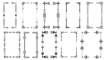 Set Black Simple Line Collection Different Doodle Brackets, Parentheses, Braces Elements Vector Design Style Sketch Isolated Illustration For Banner