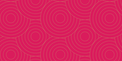 Seamless circles pattern decoration. Vector spiral ornament floral design. Circle swirl pattern fabric texture geometric art wallpaper.