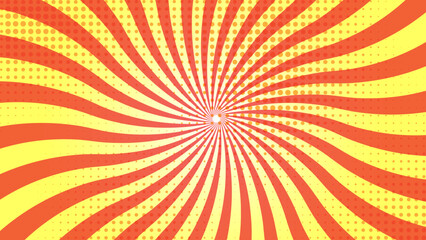 Abstract sunburst background. Orange and Yellow Sunburst Pattern Background. Retro Colorful Sunburst with Vintage Rays. Abstract Pop Art Explosion Starburst Pattern. Spiral Retro Ray Wallpaper