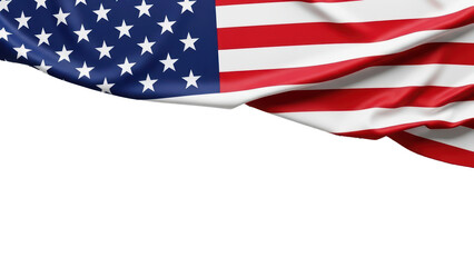 Fototapeta premium American Flag, US Flag Border, Waving Stars and Stripes, USA Patriotism
