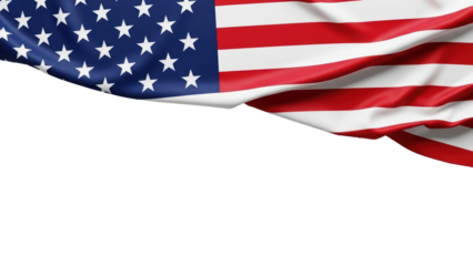 American Flag, US Flag Border, Waving Stars and Stripes, USA Patriotism