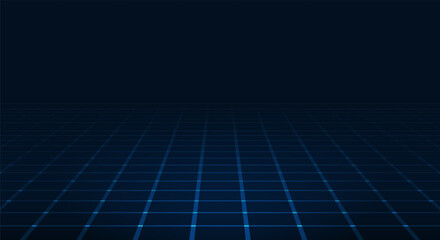 Wireframe landscape. perspective grid background