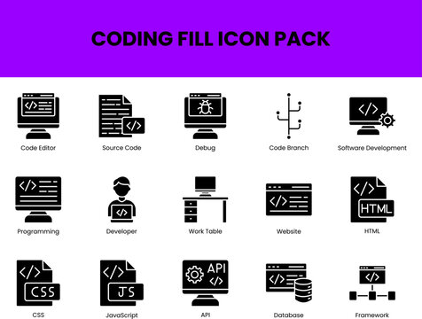 Coding Fill Icon Pack