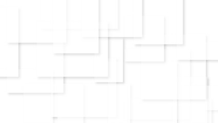 Minimal White Geometric Square Background. Clean Abstract Layered Overlapping Shapes for Modern Design, Branding, Presentations, Web Templates, Technology Layouts, and Professional Graphic Projects.