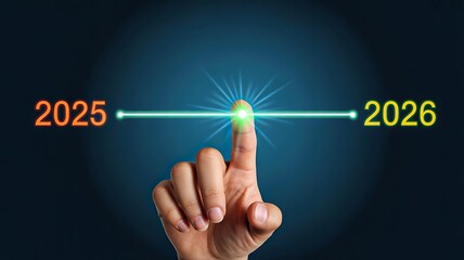 2025 to 2026 transition future change new year shift light touch progress move forward
