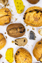 Assorted Healthy Sourdough Breads from Home Bakery. Artisan Bread Fresh from Oven. Rustic Homemade pastry