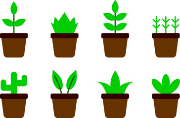 plants color icons