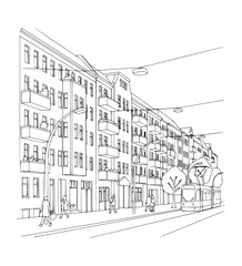 Sketch of Oranienstraße  Street Berlin
