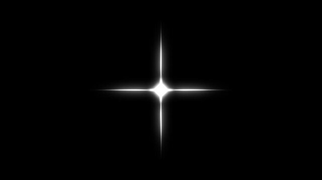 4K twinkling stars animation featuring white doodle glitter sparkles, glowing vector shine, fast blinking motion trails, bright festive starry sky overlay designed for smooth looping on a black screen
