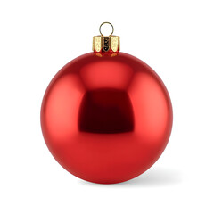 christmas ball isolated on white