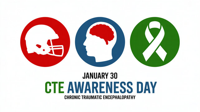 Cte awareness day january 30th football brain health awareness ribbon