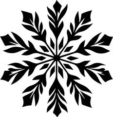 Silhouette of a Black snowflake