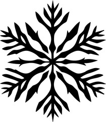 Silhouette of a Black snowflake