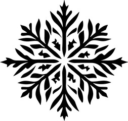 Silhouette of a Black snowflake
