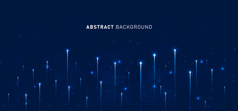 Digital technology speed connect blue background, cyber nano information, map abstract communication, innovation future tech data, internet network connection, Ai big data, line dot illustration 3d