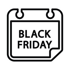 Black Friday date icon