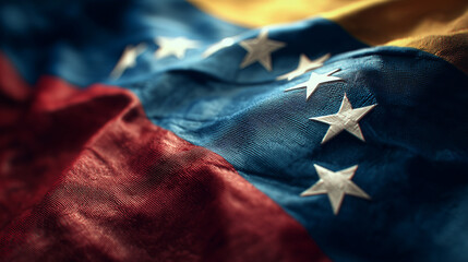 venezuelan flag waving in the wind venezuela
