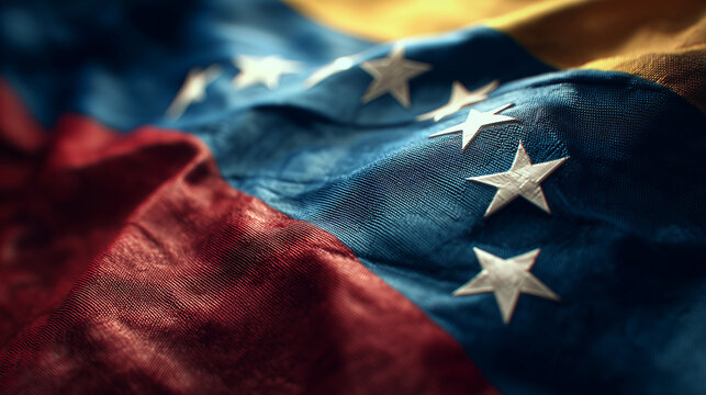 venezuelan flag waving in the wind venezuela