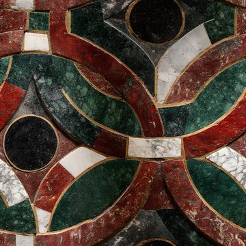 seamless cosmatesque style floor pattern repeats