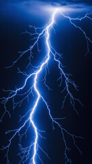 "Powerful Lightning Bolts Illuminating the Night Sky"
