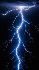 "Powerful Lightning Bolts Illuminating the Night Sky"
