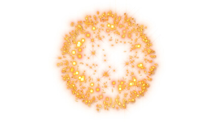 Gold Magic Particle Explosion &ndash; Transparent Background