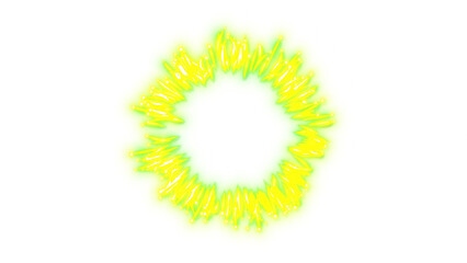 Green Magic Particle Explosion &ndash; Transparent Background