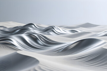 Obraz premium Silver Wave Abstract Background