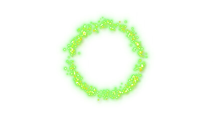 Green Magic Particle Explosion &ndash; Transparent Background