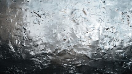 Fototapeta premium A surface reflects light and shows different patterns created by texture. The background includes shades and shapes that exhibit a metallic appearance.