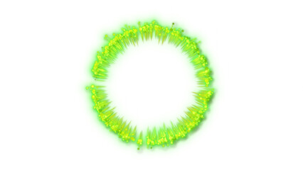 Green Magic Particle Explosion &ndash; Transparent Background