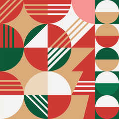Christmas  Simple  Flat  Geometric Vector Background