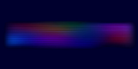 Abstract dark blue light background design with colorful glowing motion lines, digital art texture, and purple shine