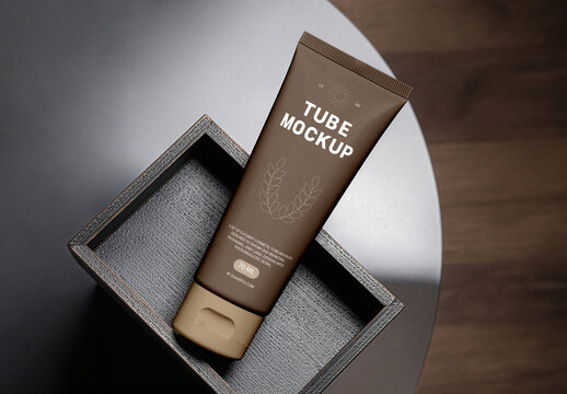 View From Above Cosmetic Tube Mockup