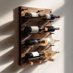 우드 와인 랙과 빈티지 인테리어가 조화를 이룬 고급 주류 공간