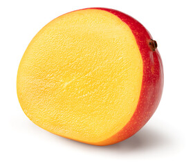 sliced mango isolated on white background. clipping path