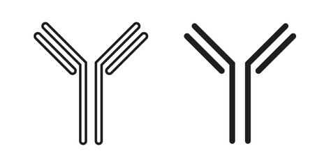 Antibody icons pack. icon for web design isolated on white background